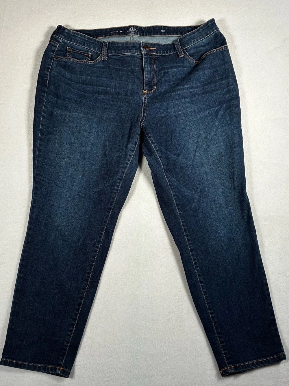 St. John's Bay Dark Blue Stretch Skinny Jeans size: 18W
